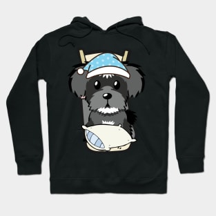 Cute schnauzer is going to bed Hoodie